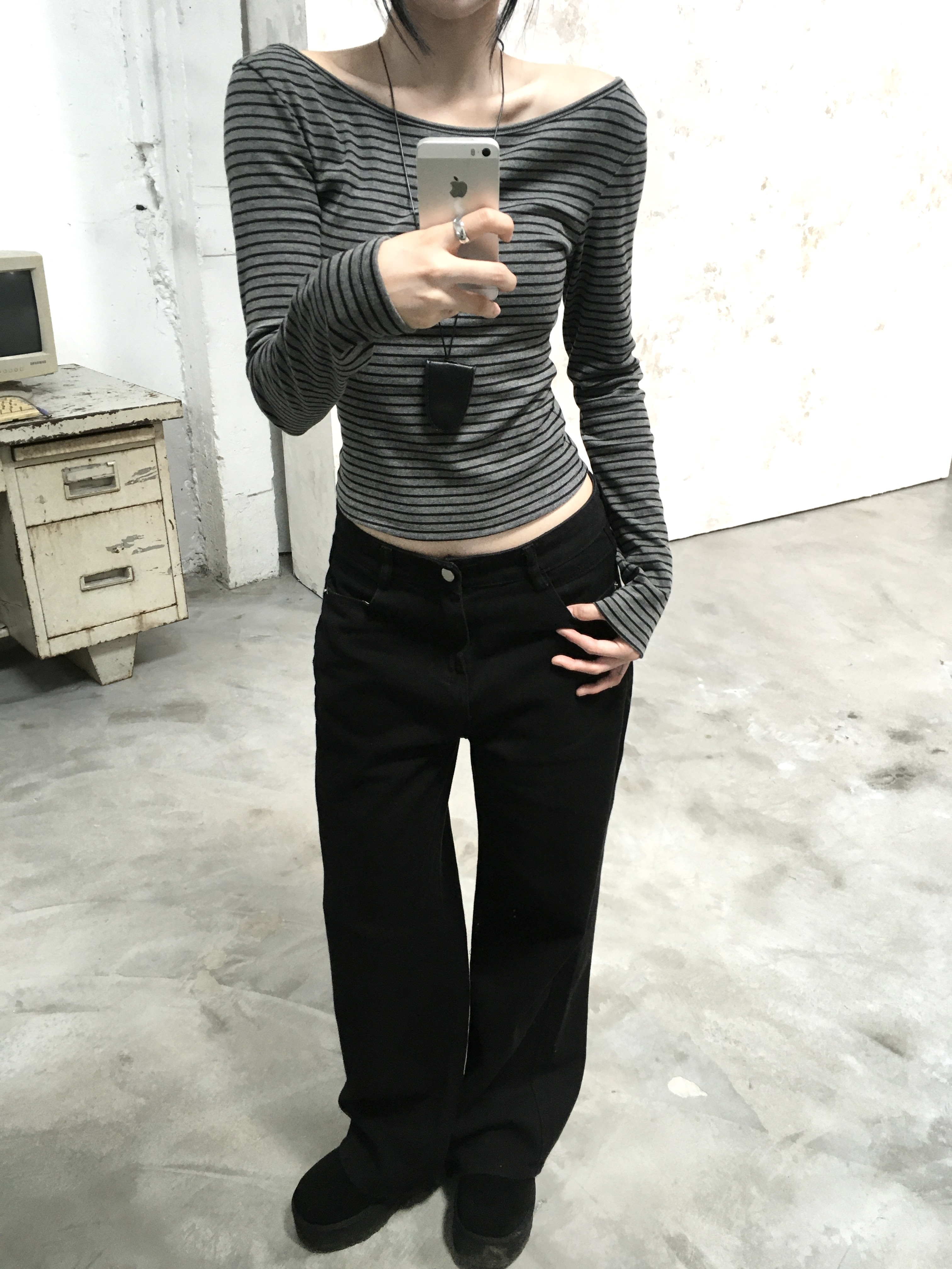 NIGHTLINE TOP (áo ôm tay dài sọc ngang)